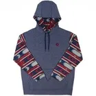Hooey Men's Parker Navy Aztec Hooded Sweatshirt HH1176NVAZ